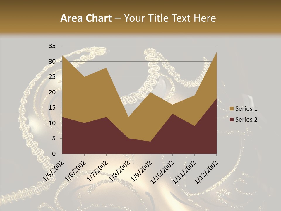Mask Gold Fashion PowerPoint Template