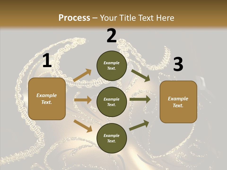 Mask Gold Fashion PowerPoint Template