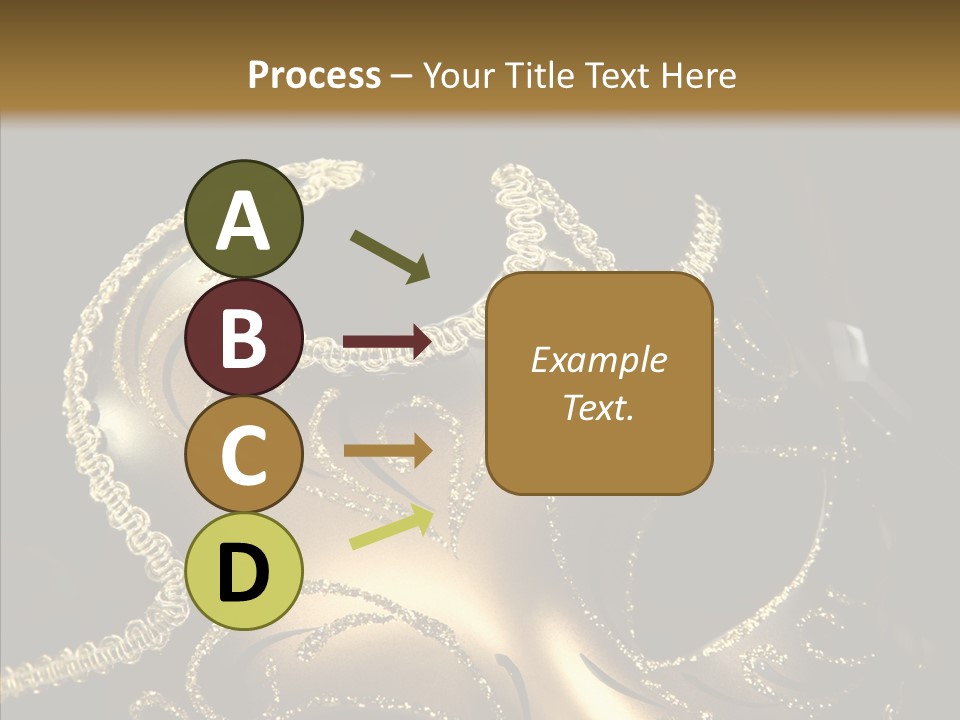 Mask Gold Fashion PowerPoint Template