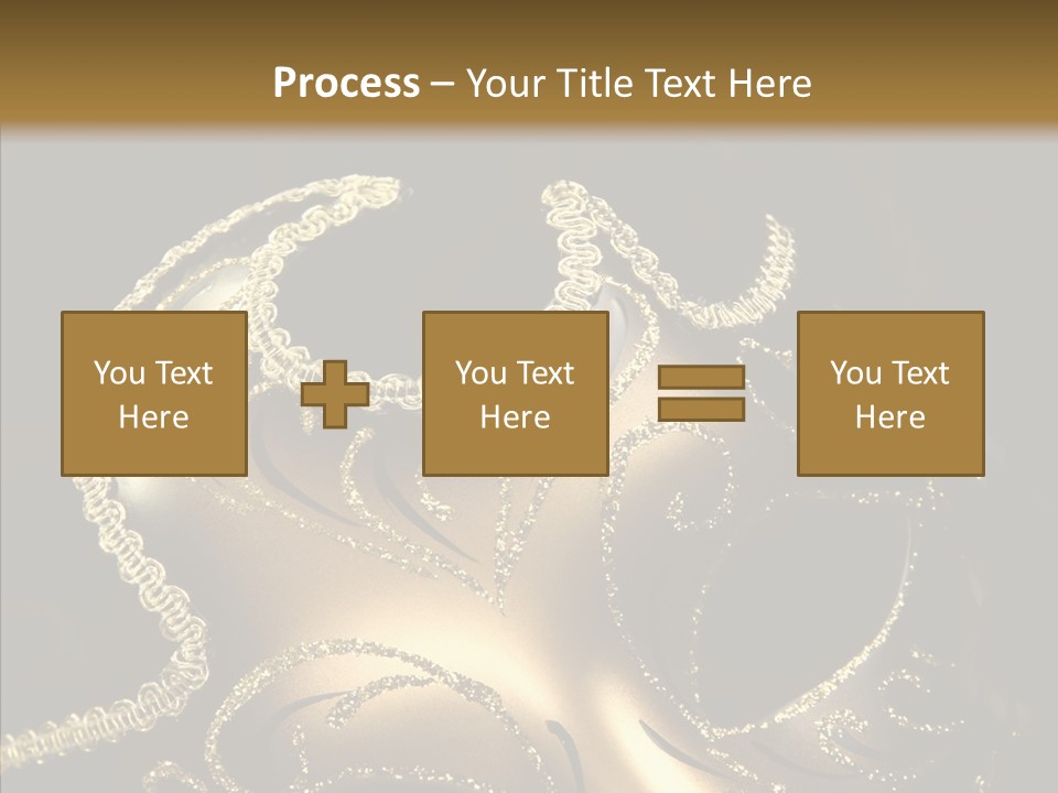 Mask Gold Fashion PowerPoint Template