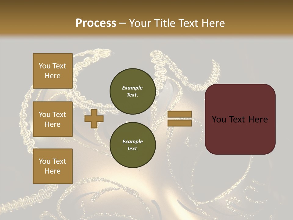 Mask Gold Fashion PowerPoint Template