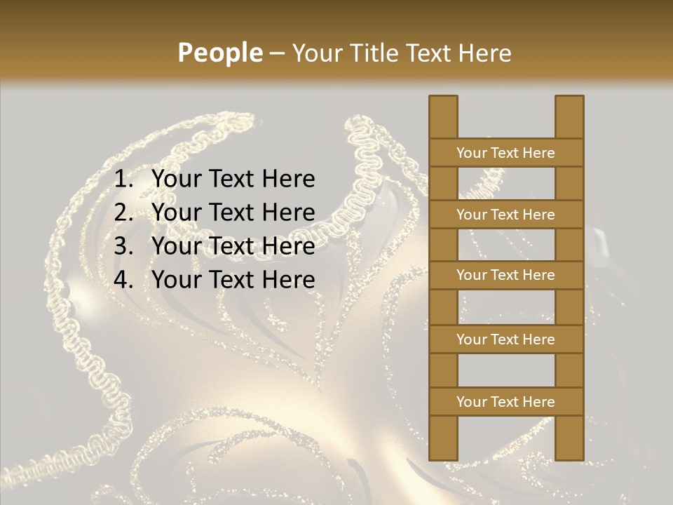 Mask Gold Fashion PowerPoint Template