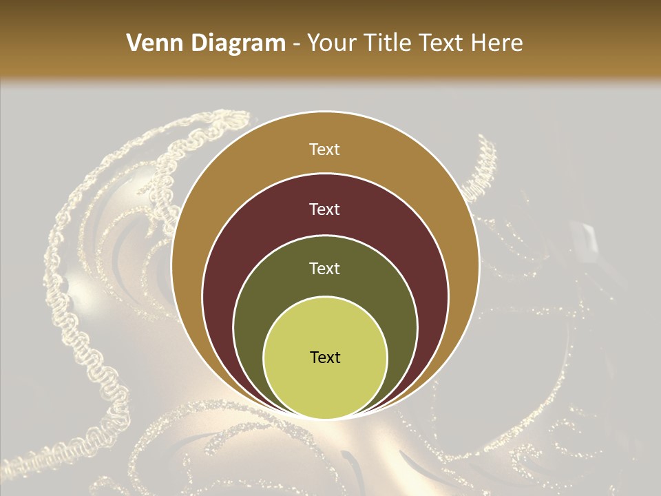 Mask Gold Fashion PowerPoint Template