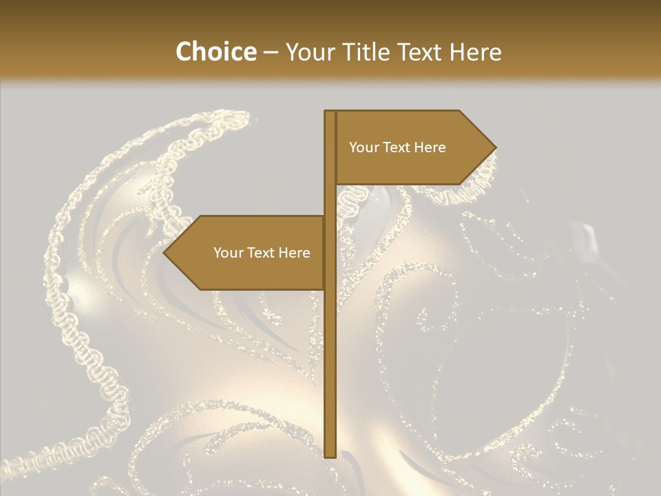 Mask Gold Fashion PowerPoint Template