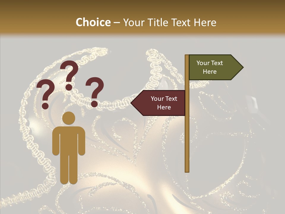 Mask Gold Fashion PowerPoint Template