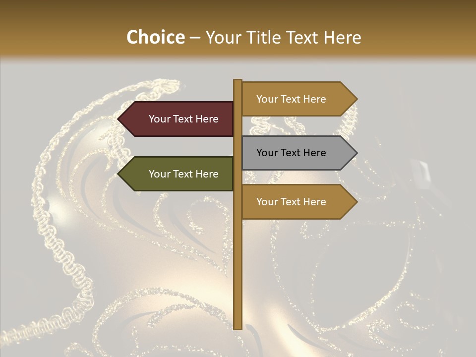 Mask Gold Fashion PowerPoint Template