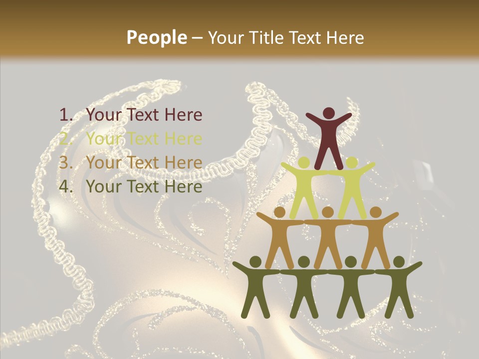 Mask Gold Fashion PowerPoint Template