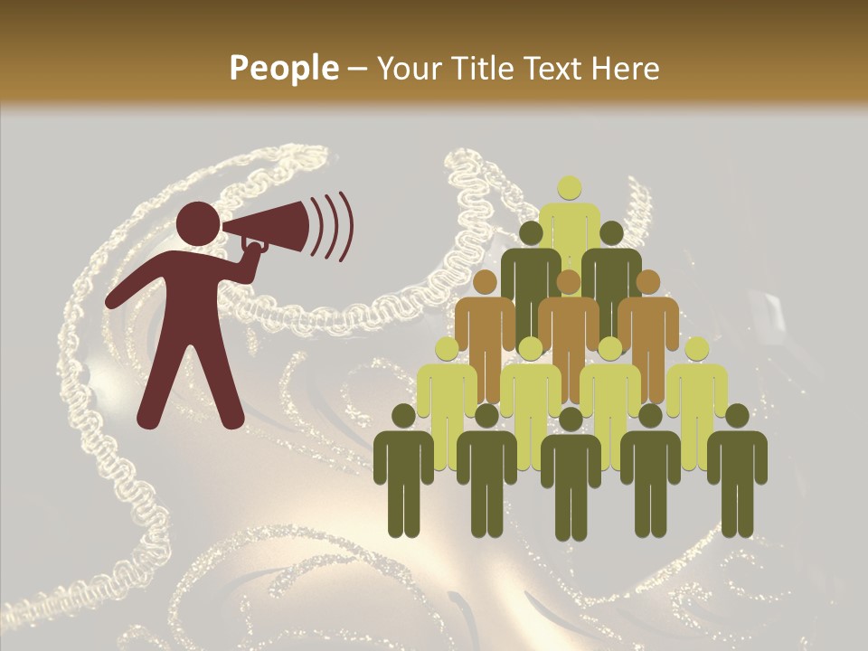 Mask Gold Fashion PowerPoint Template