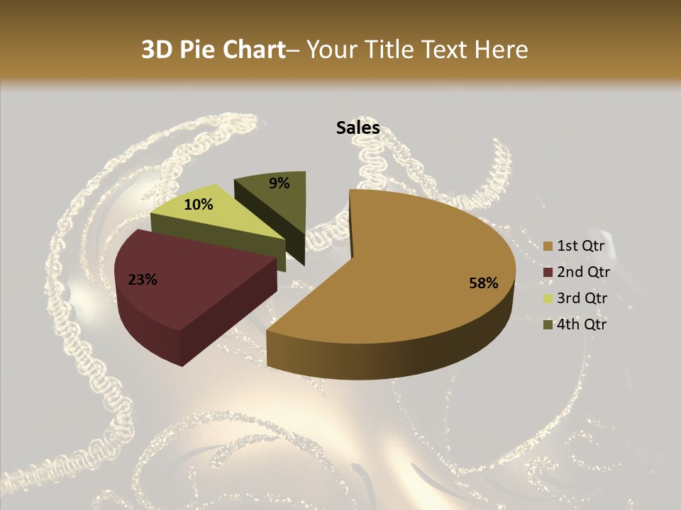 Mask Gold Fashion PowerPoint Template