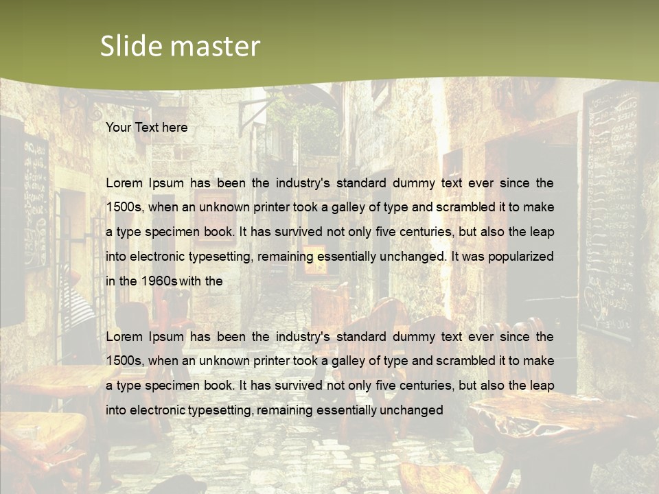 Alley Details House PowerPoint Template