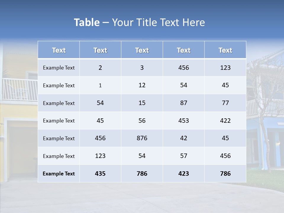 Residential Yellow Florida PowerPoint Template