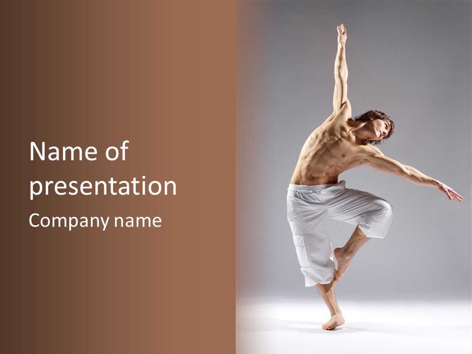 Motion Performer Gymnastic PowerPoint Template