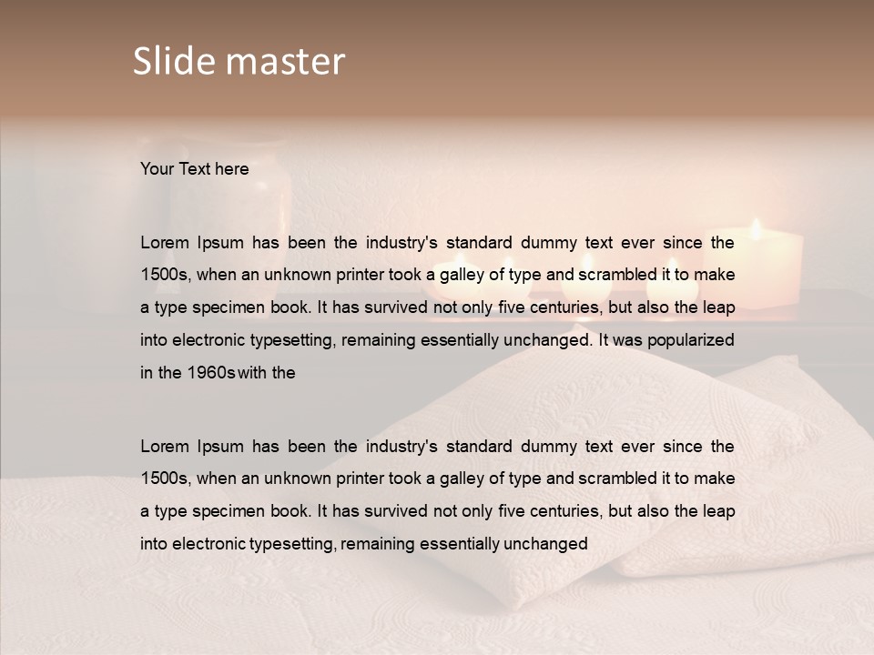 Pattern Elegance Pillows PowerPoint Template