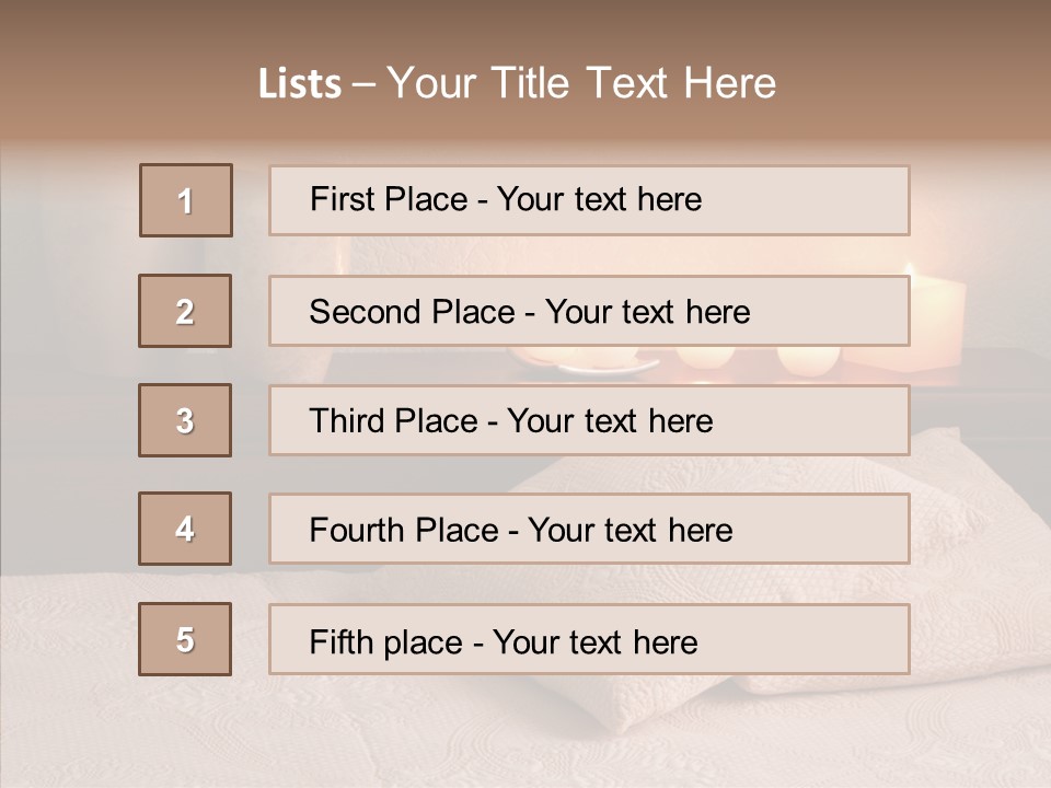 Pattern Elegance Pillows PowerPoint Template