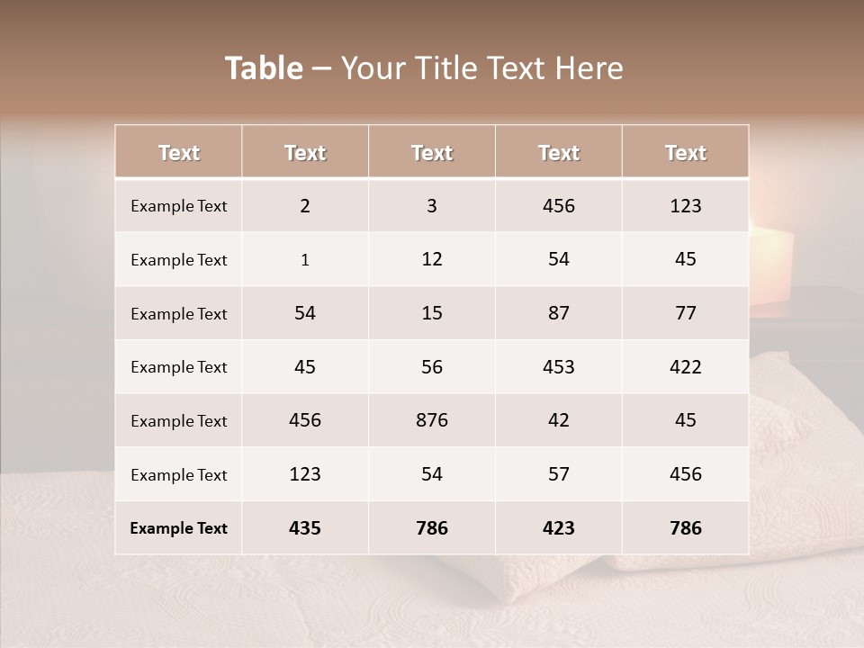 Pattern Elegance Pillows PowerPoint Template