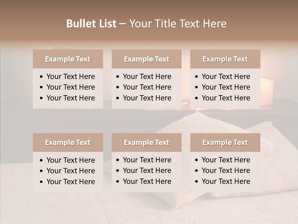 Pattern Elegance Pillows PowerPoint Template