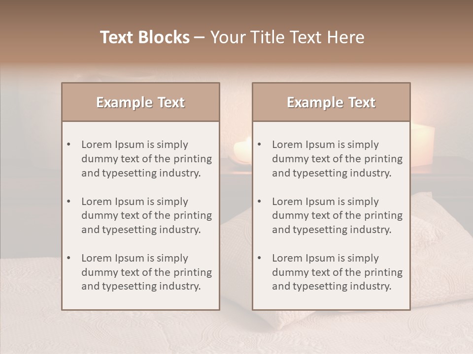 Pattern Elegance Pillows PowerPoint Template