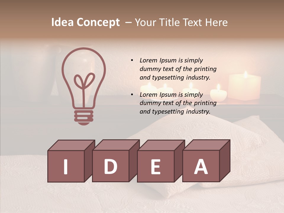 Pattern Elegance Pillows PowerPoint Template