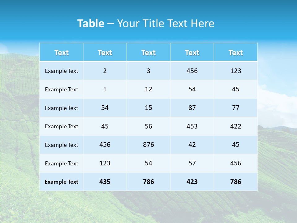View Hill Field PowerPoint Template