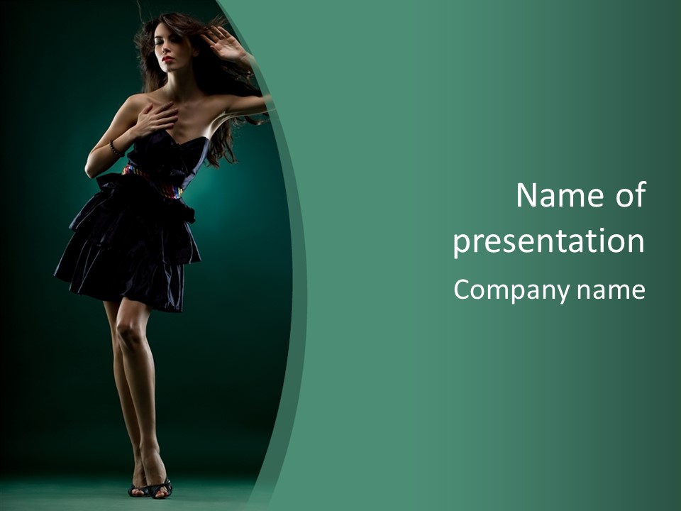 Hair  Girl PowerPoint Template