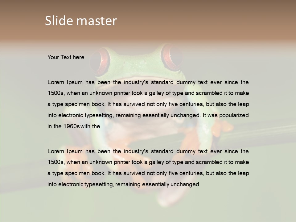 Big Hiding Green PowerPoint Template