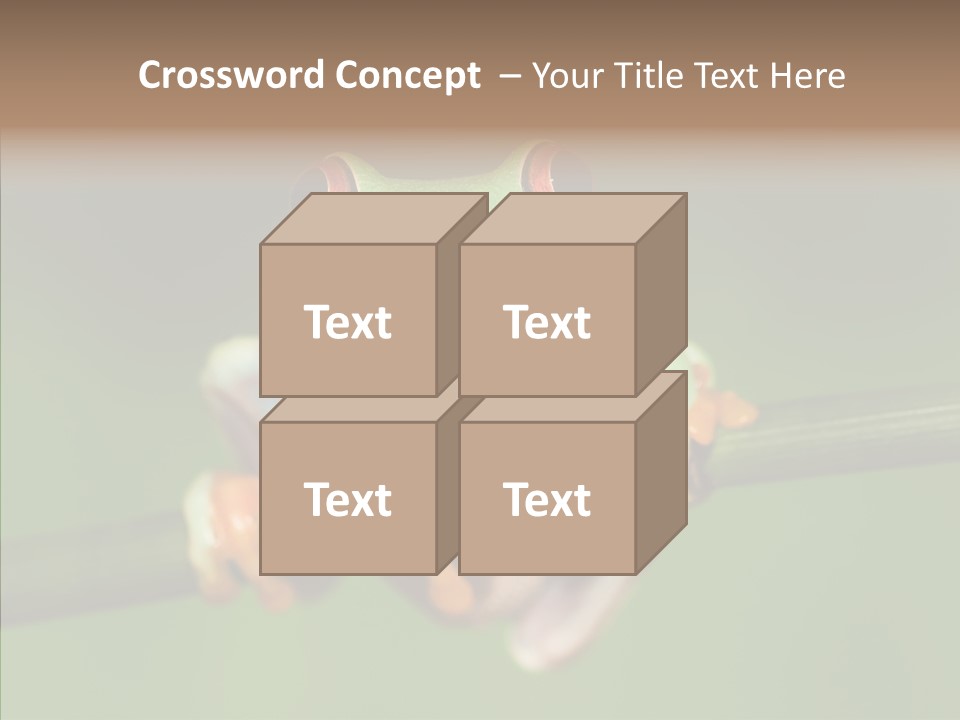 Big Hiding Green PowerPoint Template