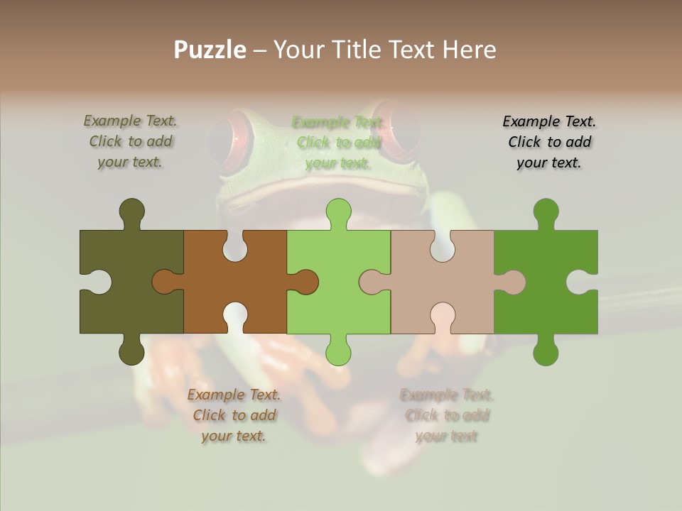 Big Hiding Green PowerPoint Template