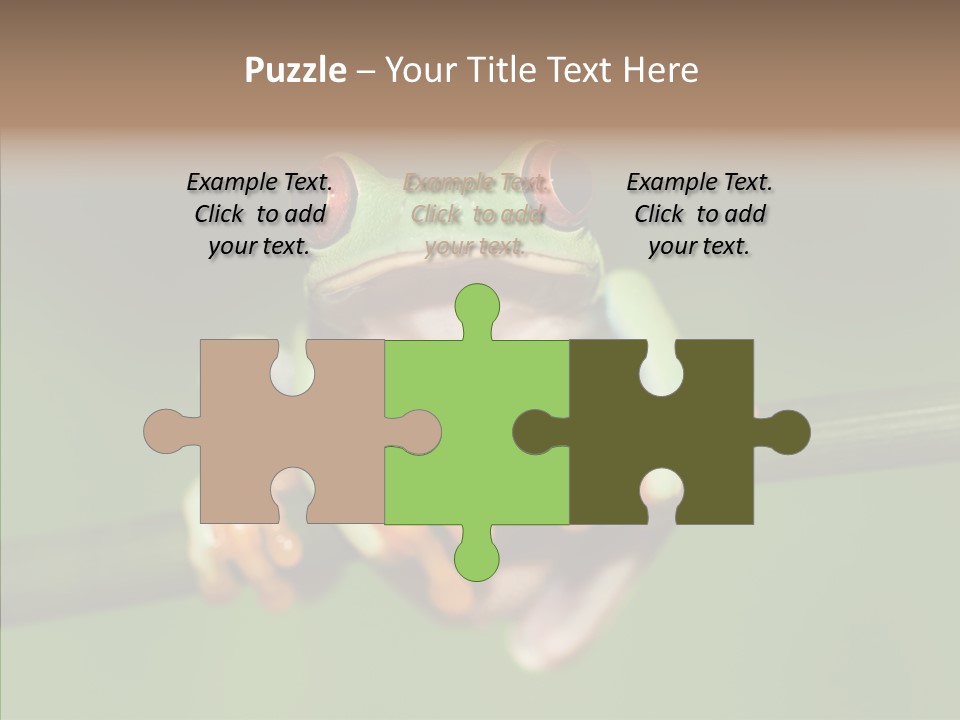 Big Hiding Green PowerPoint Template