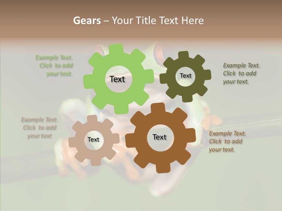 Big Hiding Green PowerPoint Template