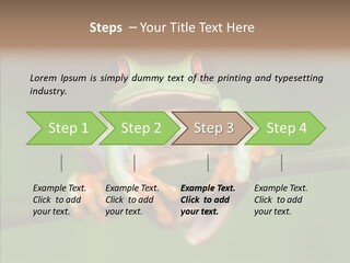 Big Hiding Green PowerPoint Template