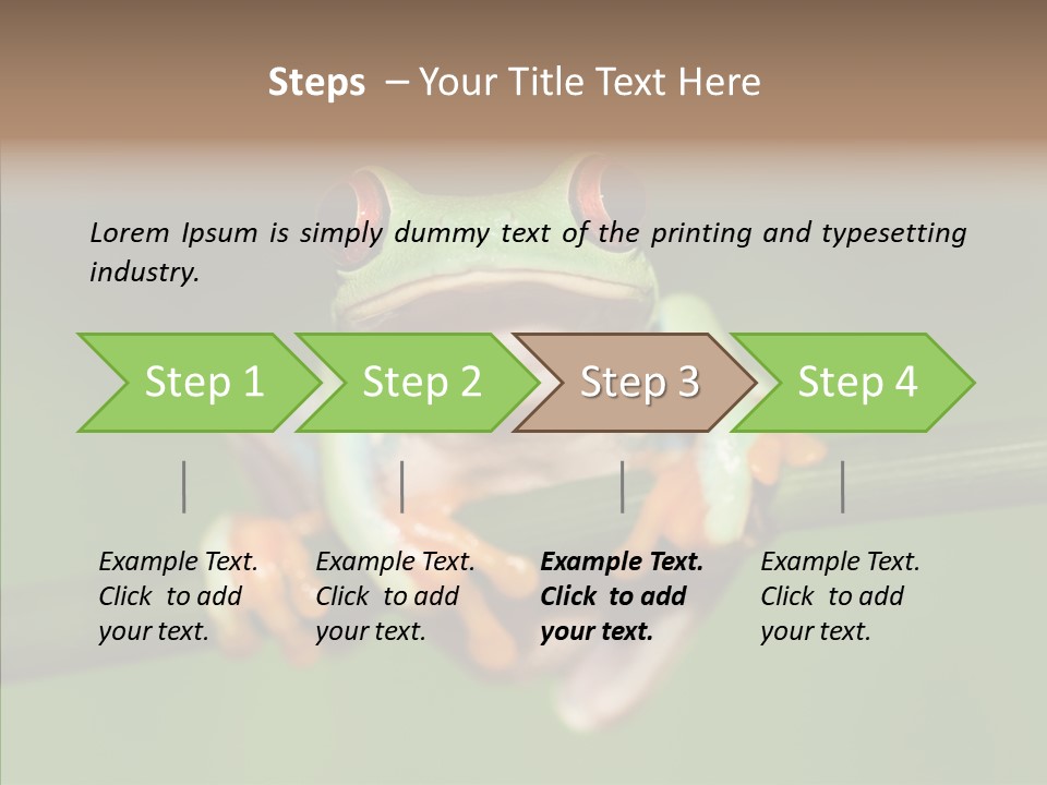 Big Hiding Green PowerPoint Template