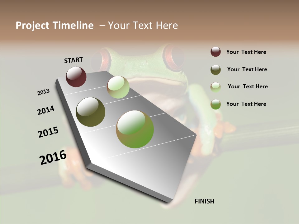 Big Hiding Green PowerPoint Template