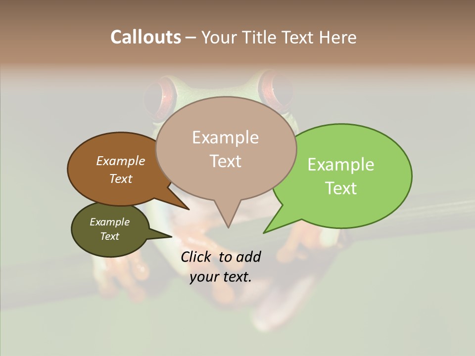 Big Hiding Green PowerPoint Template