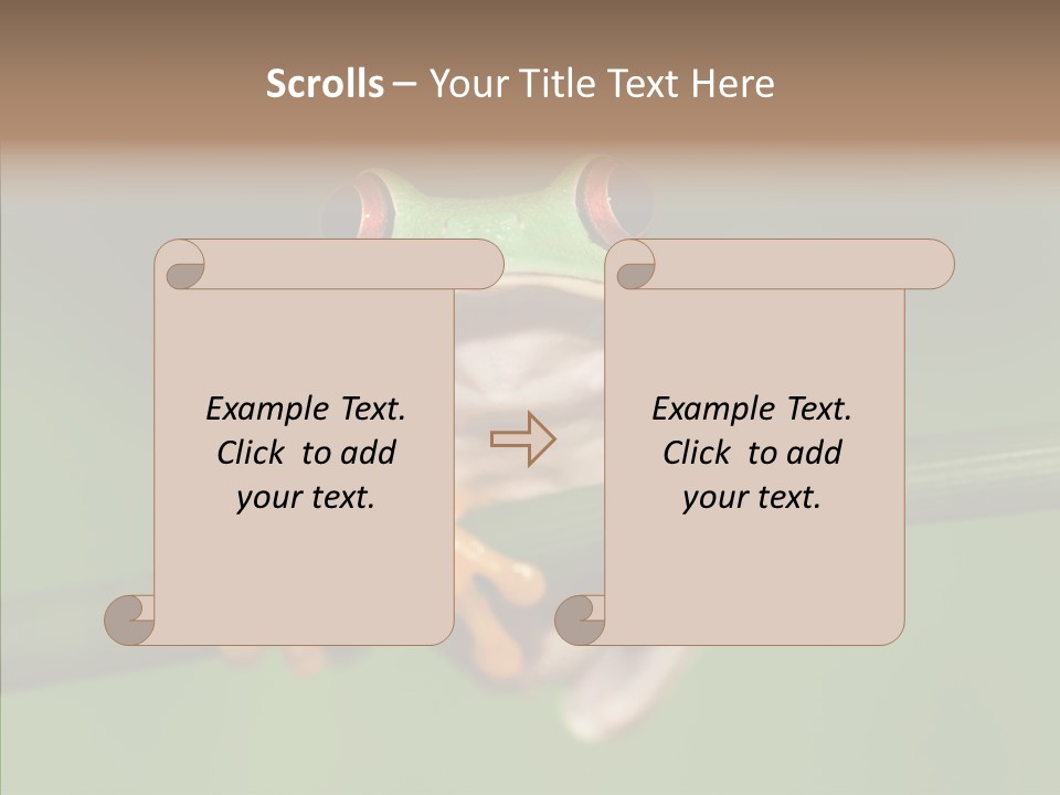 Big Hiding Green PowerPoint Template