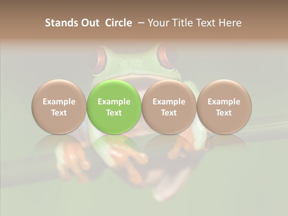 Big Hiding Green PowerPoint Template