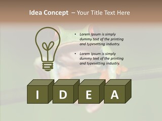 Big Hiding Green PowerPoint Template