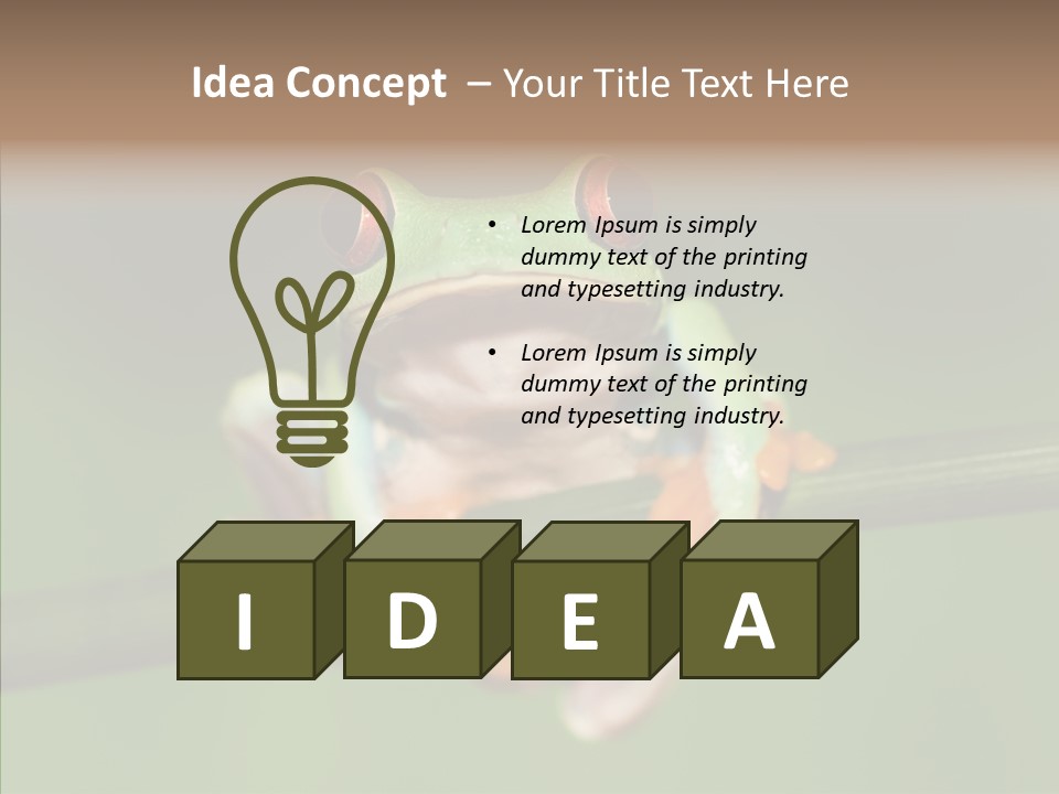 Big Hiding Green PowerPoint Template