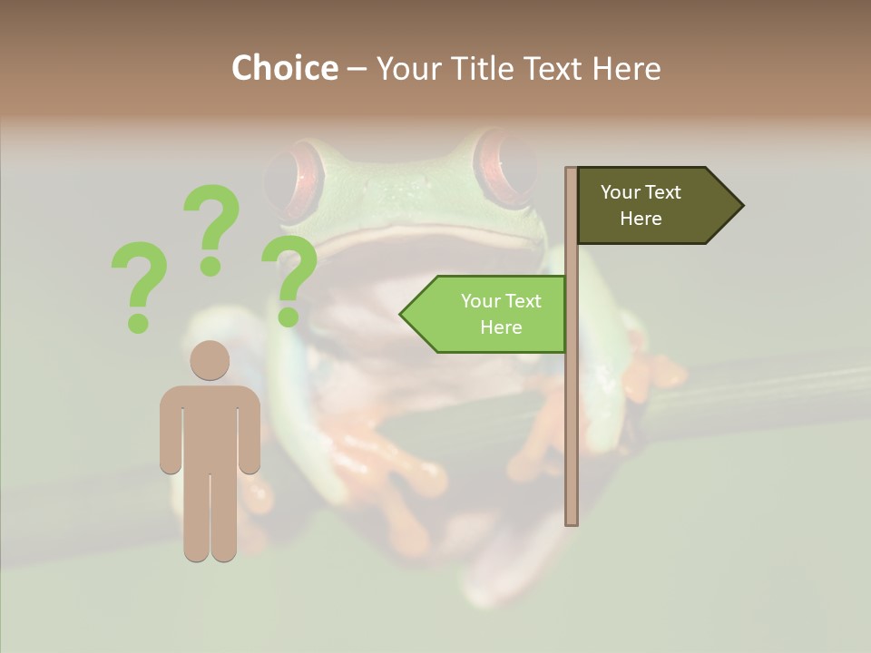 Big Hiding Green PowerPoint Template