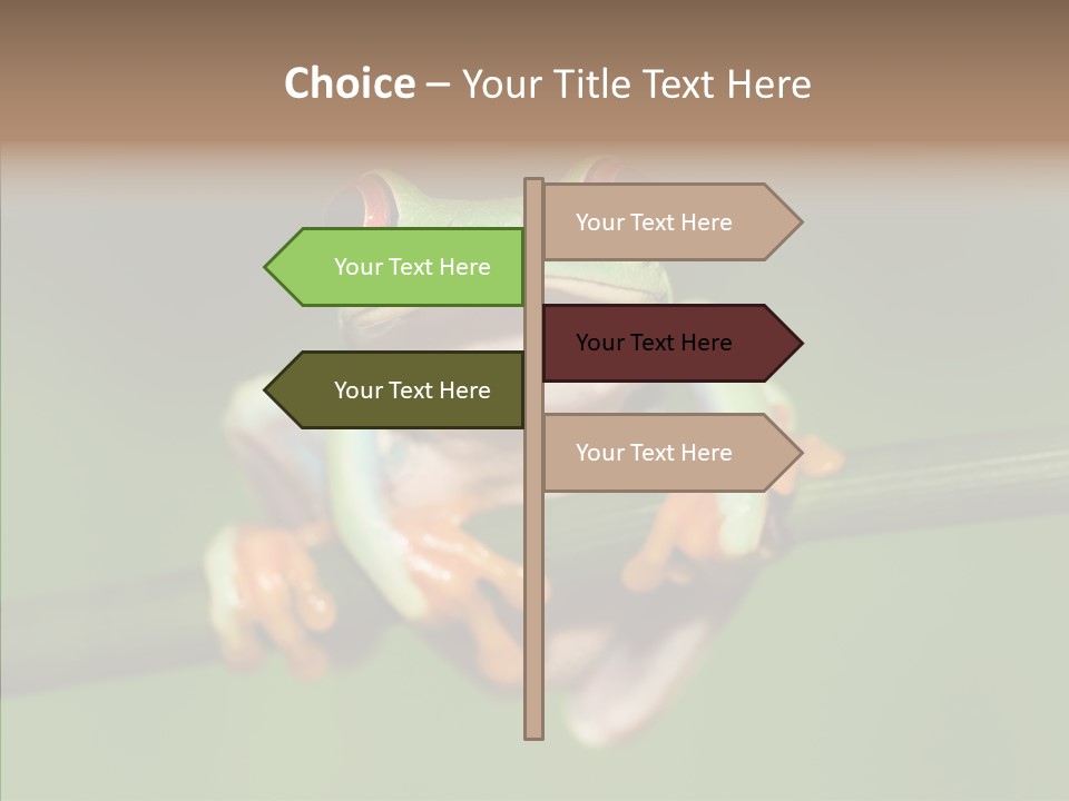 Big Hiding Green PowerPoint Template