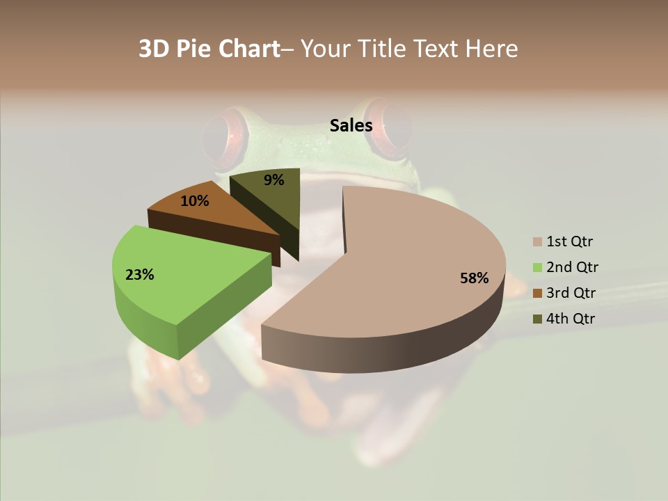 Big Hiding Green PowerPoint Template