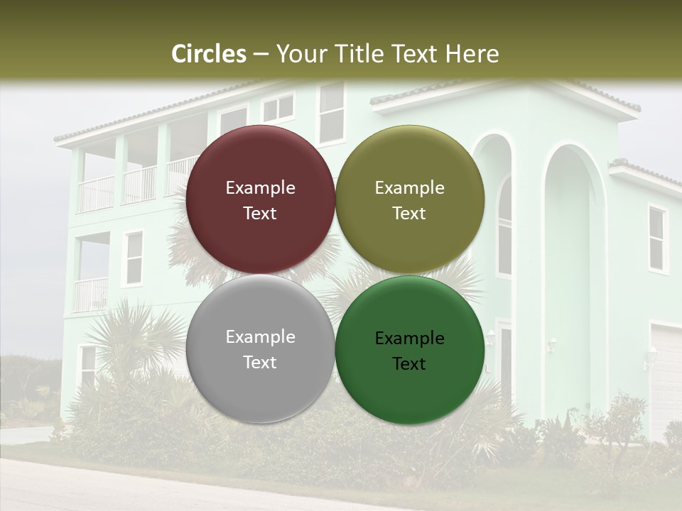 Exterior House Green PowerPoint Template