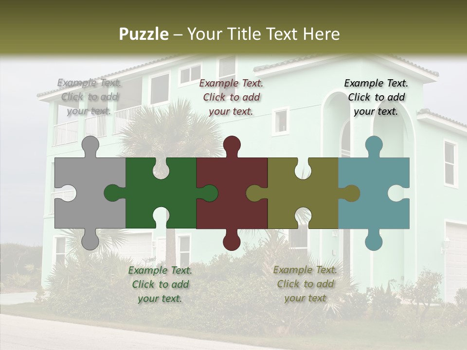 Exterior House Green PowerPoint Template