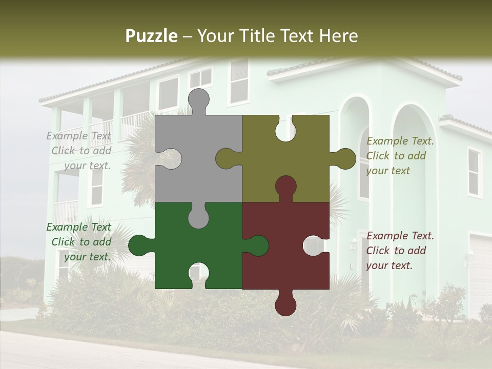 Exterior House Green PowerPoint Template