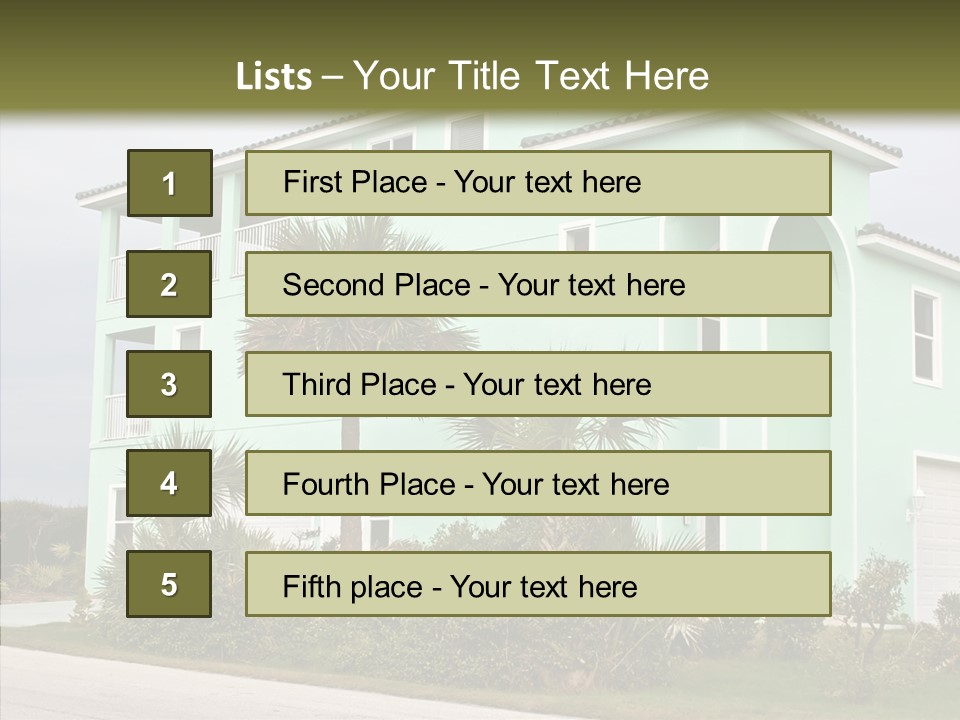 Exterior House Green PowerPoint Template