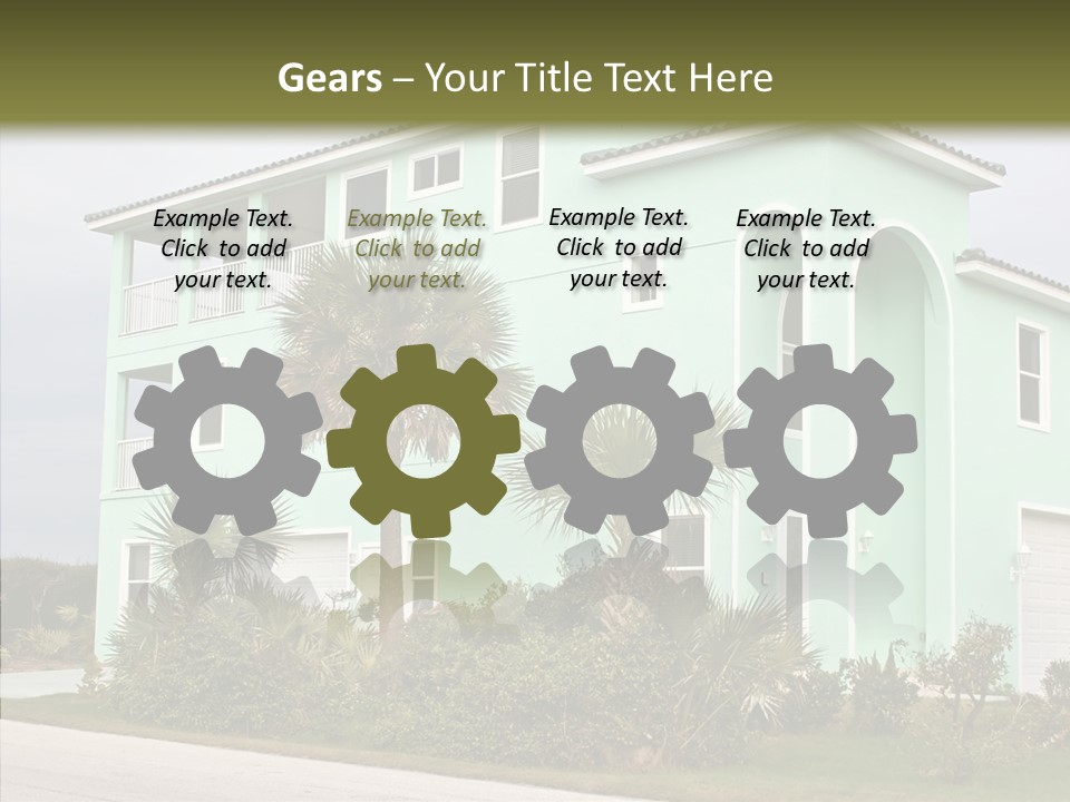 Exterior House Green PowerPoint Template