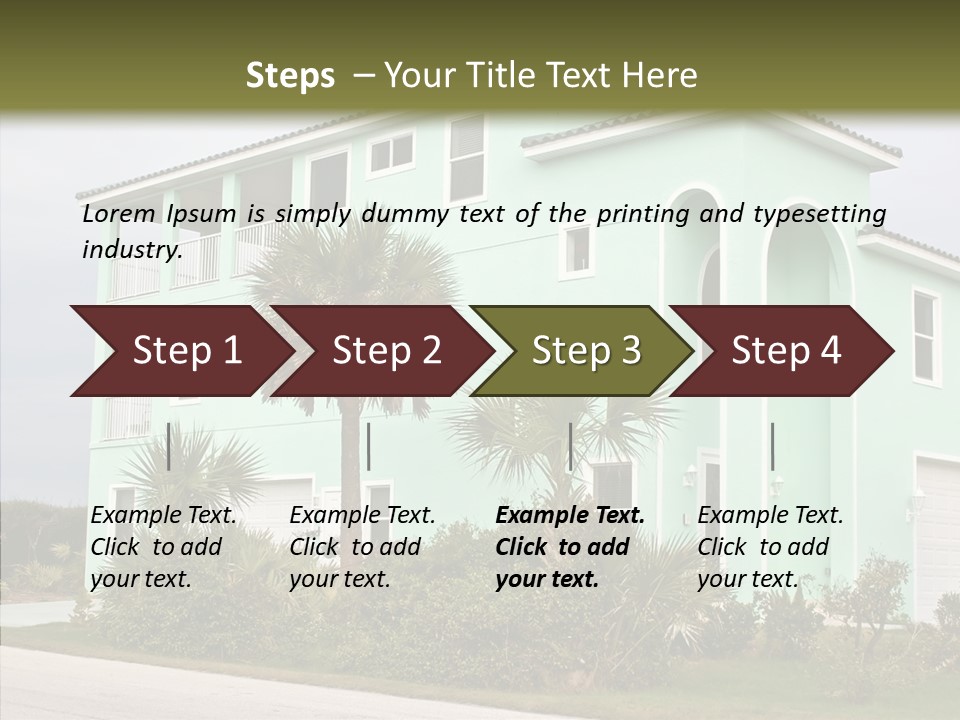 Exterior House Green PowerPoint Template