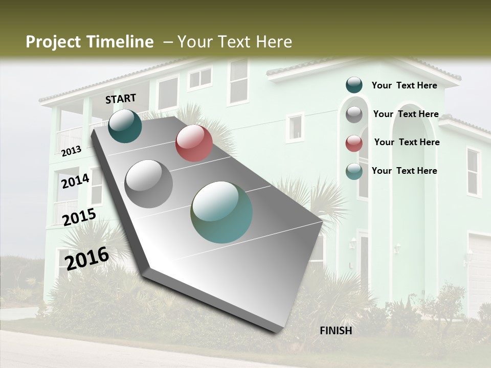 Exterior House Green PowerPoint Template