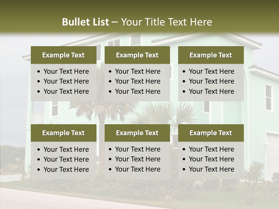 Exterior House Green PowerPoint Template