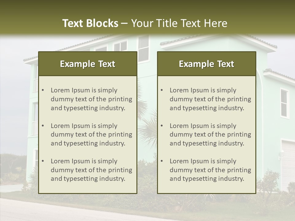 Exterior House Green PowerPoint Template