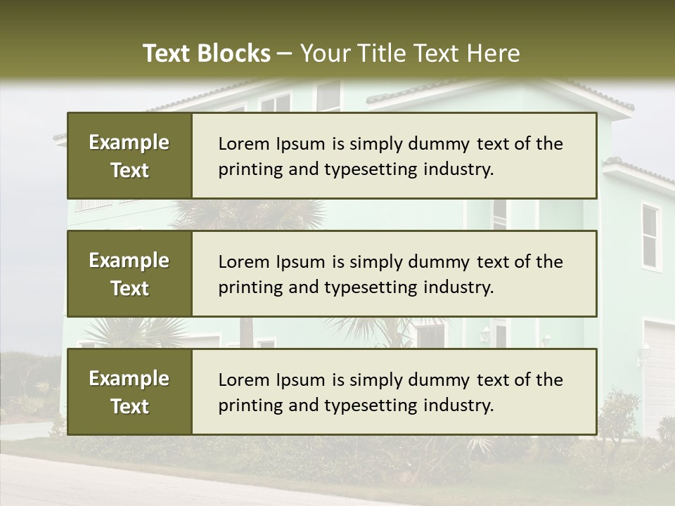 Exterior House Green PowerPoint Template